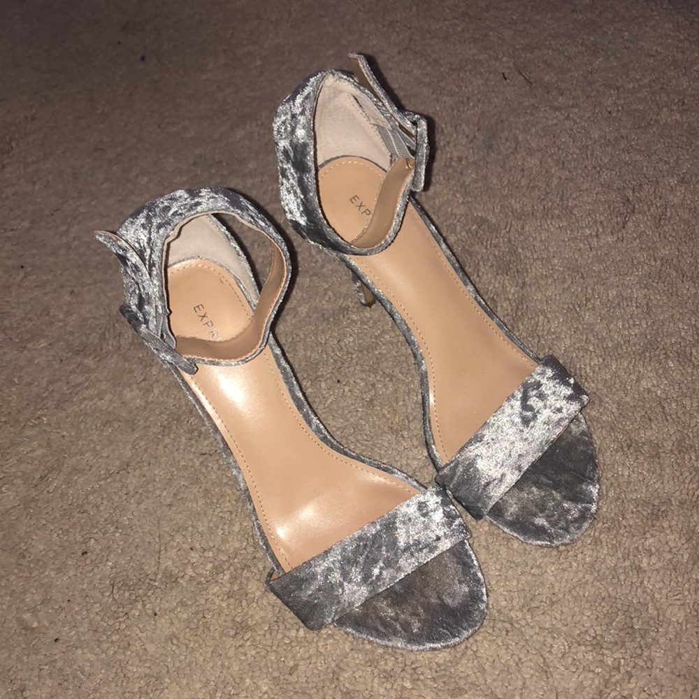 Velvet Heeled Sandals